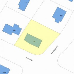 110 Nevada St, Newton MA  02460-1148 plot plan