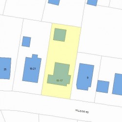 15 Hillside Rd, Newton MA  02461-1421 plot plan