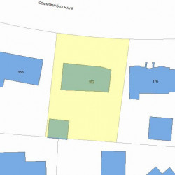 182 Commonwealth Ave, Newton MA  02459 plot plan