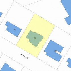 156 Hartman Rd, Newton MA 02459-2854 plot plan