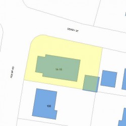 16 Derby St, Newton MA 02465-1622 plot plan