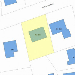 362 Newtonville Ave, Newton MA 02460-1941 plot plan