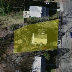 289 Cypress St, Newton MA  02459-2227 aerial view