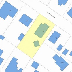 16 Fair Oaks Ave, Newton MA  02460-1217 plot plan