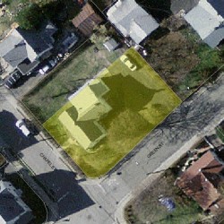 208 Chapel St, Newton MA  02458-1308 aerial view