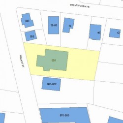 858 Walnut St, Newton MA  02459-1756 plot plan