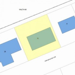 15 Kensington Ave, Newton MA 02465-1313 plot plan