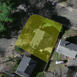 4 Maplewood Ave, Newton MA 02459-2526 aerial view