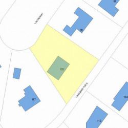 105 Osborne Path, Newton MA 02459-3542 plot plan