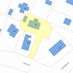 343 Crafts St, Newton MA  02460-1116 plot plan