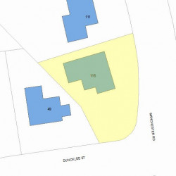 115 Manchester Rd, Newton MA  02461-1132 plot plan