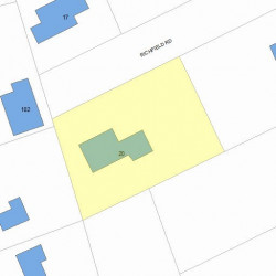 20 Richfield Rd, Newton MA  02465-2426 plot plan
