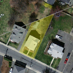 18 Adams Ave, Newton MA  02465-1003 aerial view