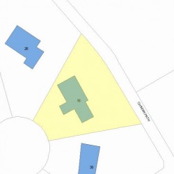 16 Chinian Path, Newton MA 02459-3537 plot plan