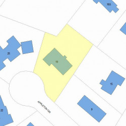 19 Appleton Cir, Newton MA  02459-3305 plot plan
