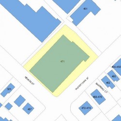 471 Watertown St, Newton MA  02460-1451 plot plan