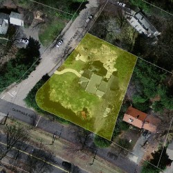 56 Exeter St, Newton MA 02465-2621 aerial view