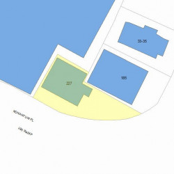 227 Washington St, Newton MA 02458-1726 plot plan