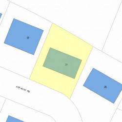 31 Anthony Rd, Newton MA  02460-1137 plot plan
