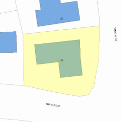 69 Maynard St, Newton MA  02465-1344 plot plan