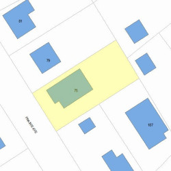 75 Prairie Ave, Newton MA  02466-1614 plot plan