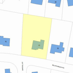 63 Bound Brook Rd, Newton MA  02461-2014 plot plan