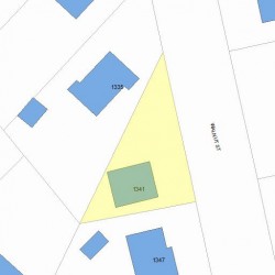 1341 Walnut St, Newton MA 02461-1852 plot plan