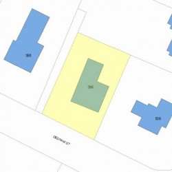 396 Dedham St, Newton MA  02459-2928 plot plan