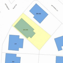 206 Elliot St, Newton MA 02464-1249 plot plan