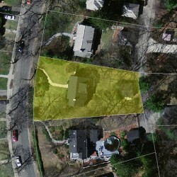 114 Beaumont Ave, Newton MA  02460-2330 aerial view