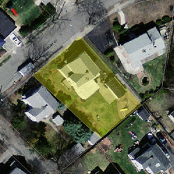 74 Upham St, Newton MA  02465-1520 aerial view