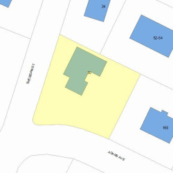 30 Sheridan St, Newton MA  02465-1038 plot plan