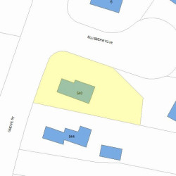 540 Grove St, Newton MA 02462-1412 plot plan
