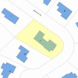 21 Dorothy Rd, Newton MA 02459-3308 plot plan
