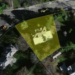 130 Franklin St, Newton MA  02458-2412 aerial view