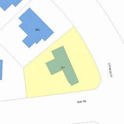 257 Cypress St, Newton MA 02459-2226 plot plan