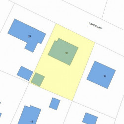16 Garden Rd, Newton MA 02458-2307 plot plan