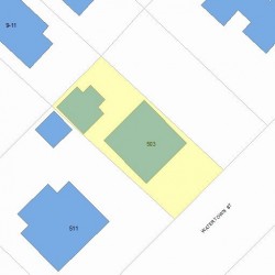 503 Watertown St, Newton MA 02460-1452 plot plan