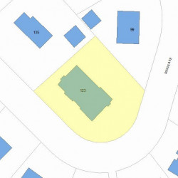 123 Ridge Ave, Newton MA  02459-2506 plot plan