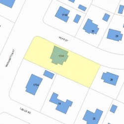 1744 Washington St, Newton MA 02466-2812 plot plan