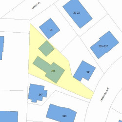 345 Linwood Ave, Newton MA  02460-1342 plot plan