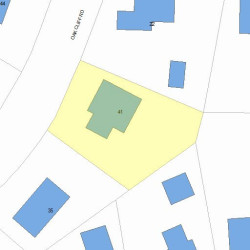 41 Oak Cliff Rd, Newton MA  02460-2342 plot plan