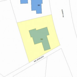 193 Hobart Rd, Newton MA  02459-1300 plot plan