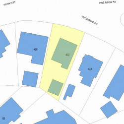 452 Woodward St, Newton MA  02468-1521 plot plan