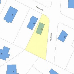 89 Adams Ave, Newton MA  02465-1001 plot plan