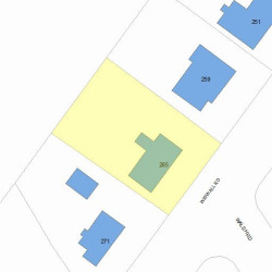 265 Wiswall Rd, Newton MA 02459-3531 plot plan