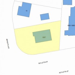 1087 Boylston St, Newton MA 02461-1344 plot plan