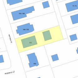 154 Harvard St, Newton MA 02460-2204 plot plan