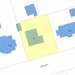 1457 Beacon St, Newton MA 02468-1602 plot plan