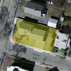 236 Cherry St, Newton MA 02465-1246 aerial view